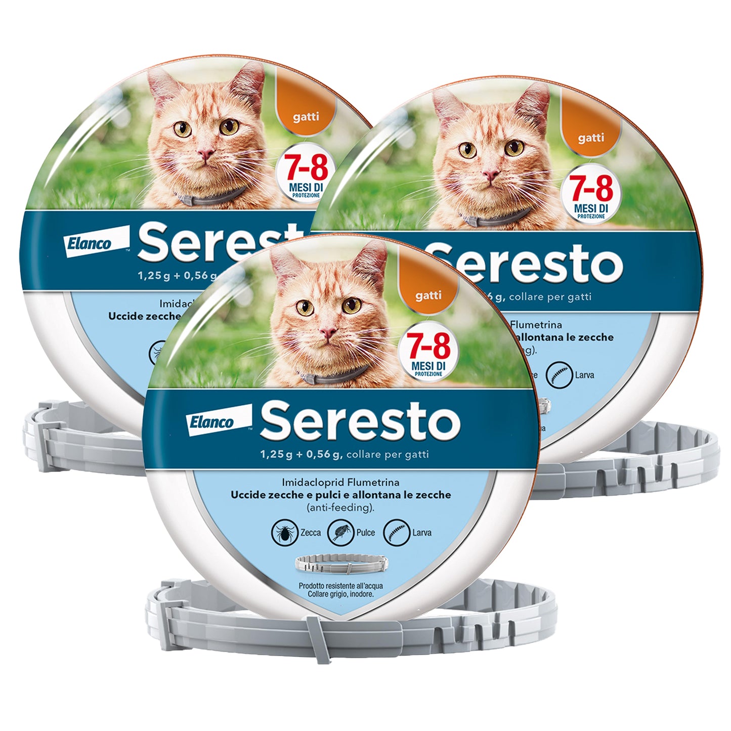 Seresto® Collare Antiparassitario Gatti Elimina Protezione Pulci Zecche