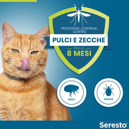 Seresto® Collare Antiparassitario Gatti Elimina Protezione Pulci Zecche
