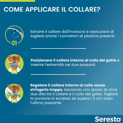Seresto® Collare Antiparassitario Gatti Elimina Protezione Pulci Zecche